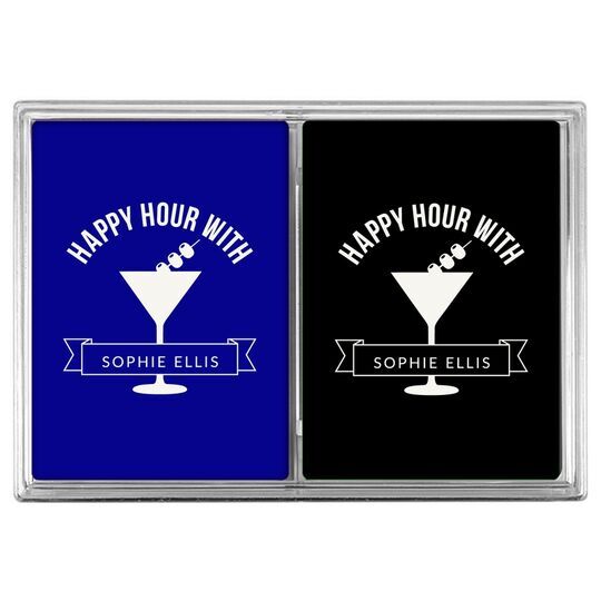 Happy Hour Martini Double Deck Playing Cards